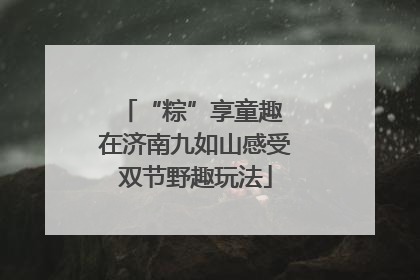 “粽”享童趣 在济南九如山感受双节野趣玩法