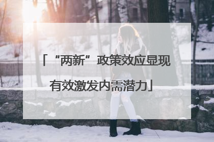 “两新”政策效应显现 有效激发内需潜力