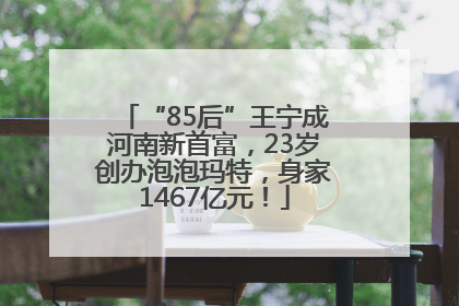 “85后”王宁成河南新首富，23岁创办泡泡玛特，身家1467亿元！