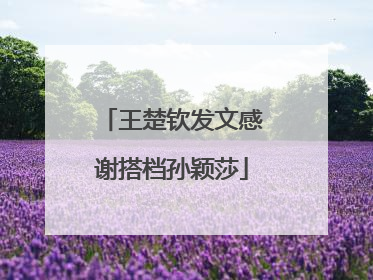 王楚钦发文感谢搭档孙颖莎
