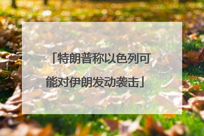 特朗普称以色列可能对伊朗发动袭击