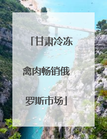 甘肃冷冻禽肉畅销俄罗斯市场