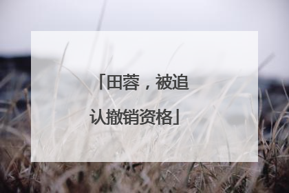 田蓉，被追认撤销资格