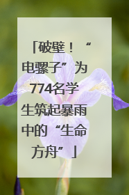 破壁！“电骡子”为774名学生筑起暴雨中的“生命方舟”