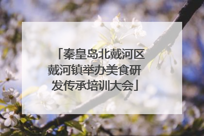 秦皇岛北戴河区戴河镇举办美食研发传承培训大会