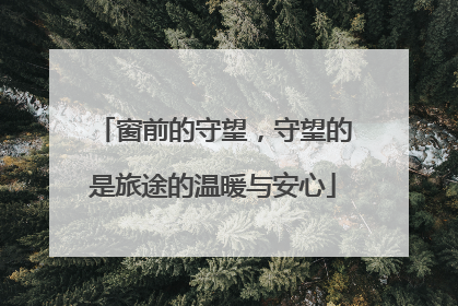 窗前的守望，守望的是旅途的温暖与安心