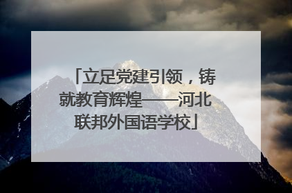 立足党建引领，铸就教育辉煌——河北联邦外国语学校