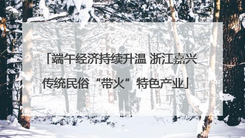 端午经济持续升温 浙江嘉兴传统民俗“带火”特色产业