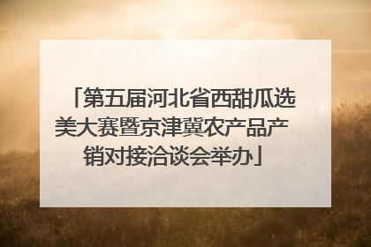 第五届河北省西甜瓜选美大赛暨京津冀农产品产销对接洽谈会举办