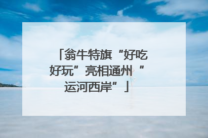 翁牛特旗“好吃好玩”亮相通州“运河西岸”