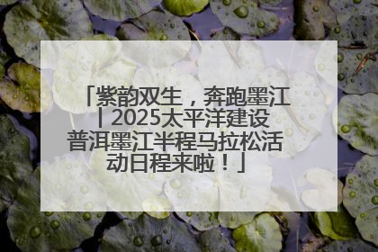 紫韵双生，奔跑墨江丨2025太平洋建设普洱墨江半程马拉松活动日程来啦！