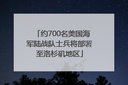 约700名美国海军陆战队士兵将部署至洛杉矶地区