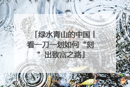 绿水青山的中国丨看一刀一划如何“刻”出致富之路