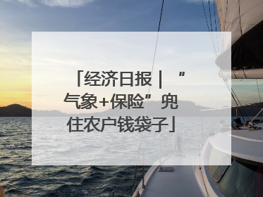 经济日报｜“气象+保险”兜住农户钱袋子