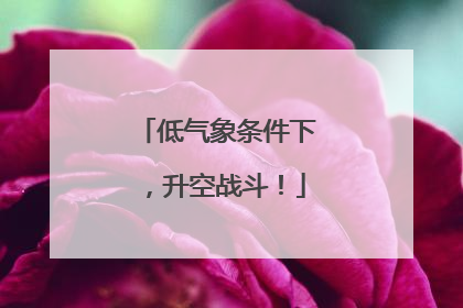 低气象条件下，升空战斗！