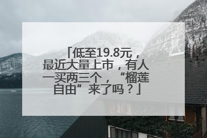 低至19.8元，最近大量上市，有人一买两三个，“榴莲自由”来了吗？