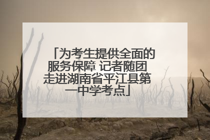 为考生提供全面的服务保障 记者随团走进湖南省平江县第一中学考点