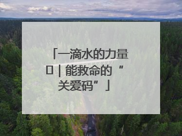一滴水的力量㉖｜能救命的“关爱码”