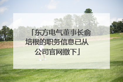 东方电气董事长俞培根的职务信息已从公司官网撤下