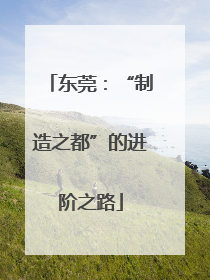 东莞：“制造之都”的进阶之路