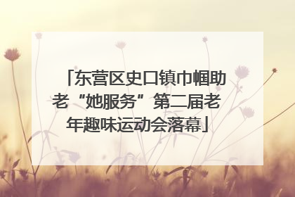 东营区史口镇巾帼助老“她服务”第二届老年趣味运动会落幕
