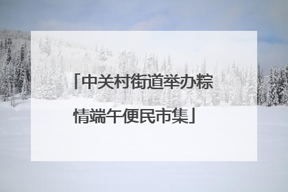 中关村街道举办粽情端午便民市集