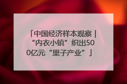 中国经济样本观察｜“内衣小镇”织出500亿元“里子产业”