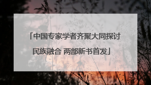 中国专家学者齐聚大同探讨民族融合 两部新书首发