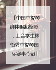 中国中提琴群体崛起缩影，上音学生林怡秀中提琴国际赛事夺冠