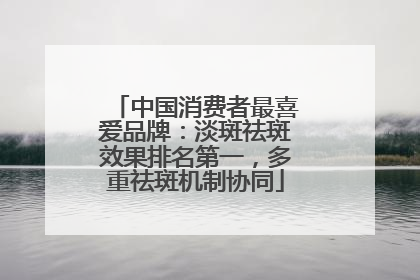 中国消费者最喜爱品牌：淡斑祛斑效果排名第一，多重祛斑机制协同