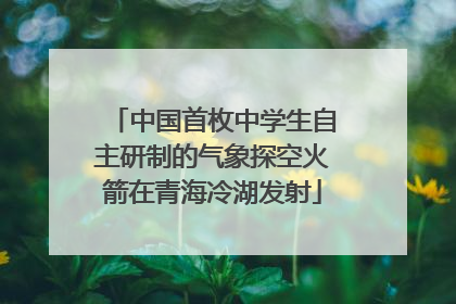 中国首枚中学生自主研制的气象探空火箭在青海冷湖发射