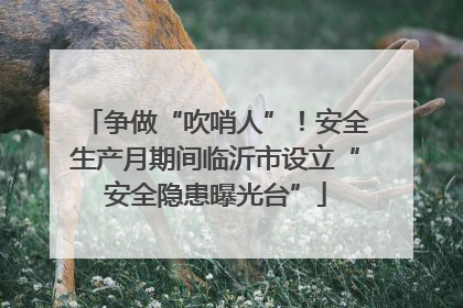 争做“吹哨人”！安全生产月期间临沂市设立“安全隐患曝光台”