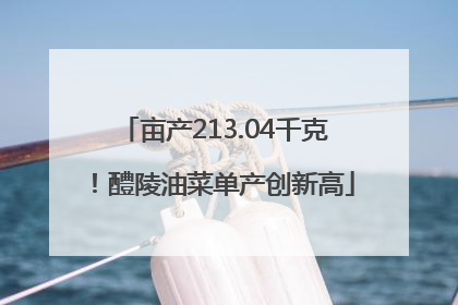 亩产213.04千克！醴陵油菜单产创新高