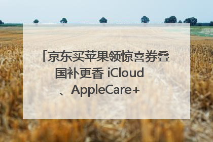 京东买苹果领惊喜券叠国补更香 iCloud、AppleCare+服务限时低至85折