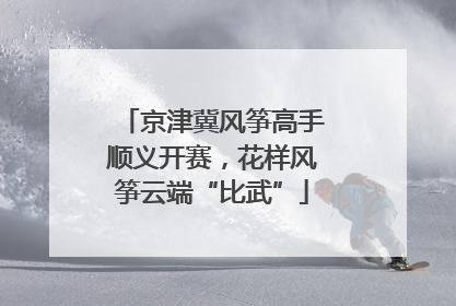 京津冀风筝高手顺义开赛，花样风筝云端“比武”