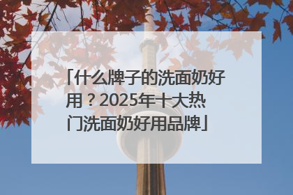 什么牌子的洗面奶好用？2025年十大热门洗面奶好用品牌
