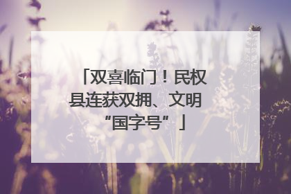 双喜临门！民权县连获双拥、文明“国字号”