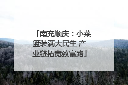 南充顺庆：小菜篮装满大民生 产业链拓宽致富路
