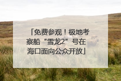 免费参观！极地考察船“雪龙2”号在海口面向公众开放