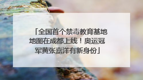 全国首个禁毒教育基地地图在成都上线！奥运冠军黄张嘉洋有新身份