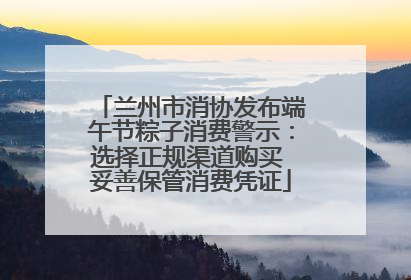兰州市消协发布端午节粽子消费警示：选择正规渠道购买 妥善保管消费凭证
