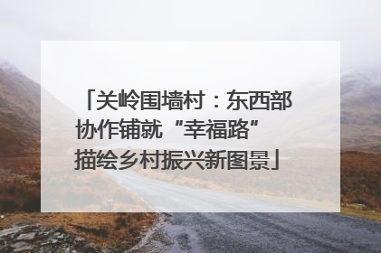 关岭围墙村：东西部协作铺就“幸福路” 描绘乡村振兴新图景
