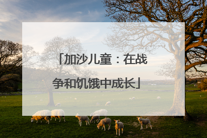 加沙儿童：在战争和饥饿中成长