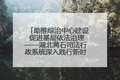 助推综治中心建设 促进基层依法治理——湖北黄石司法行政系统深入践行新时代枫桥经验