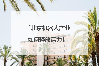 北京机器人产业如何释放活力