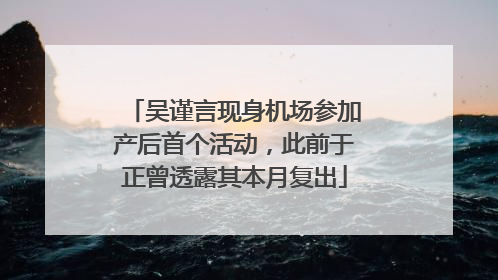吴谨言现身机场参加产后首个活动，此前于正曾透露其本月复出