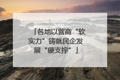 各地以营商“软实力”铸就民企发展“硬支撑”