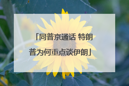 同普京通话 特朗普为何重点谈伊朗