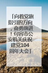 向着党旗指引的方向，奋勇前进！句容市公安机关庆祝建党104周年大会
