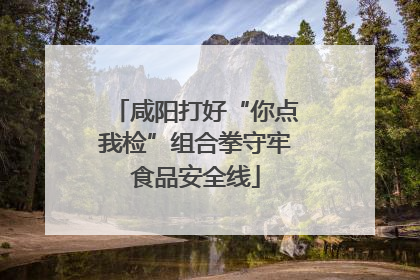 咸阳打好“你点我检”组合拳守牢食品安全线